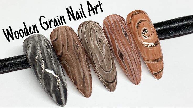 Wood Nail Art Designs, Wood Grain Nails, Wood Nail Art, Wood Nails, Nail Techniques, Matte Nails Design, Gel Nail Colors, Nail Art Designs Videos, Pretty Nail Art Designs