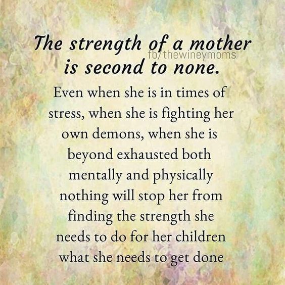 the strength of a mother is second to none quote on an abstract background with flowers