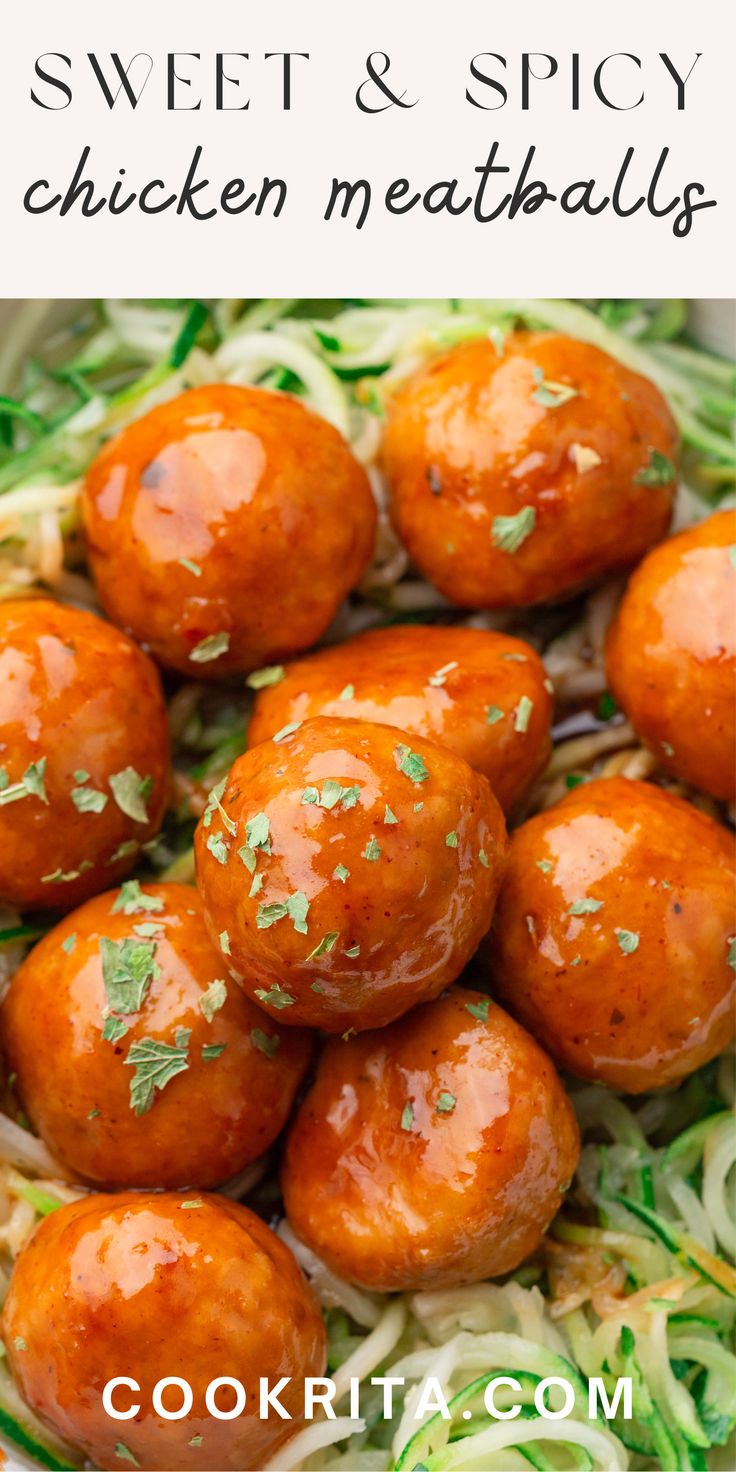 Sweet & Spicy Hot Honey Sriracha Meatballs Sweet And Savory Meatballs, Honey Siracha Chicken, Spicy Chicken Meatballs, Honey Siracha, Sriracha Meatballs, Honey Sriracha Sauce, Baked Chicken Meatballs, Savory Meatballs, Spicy Meatballs