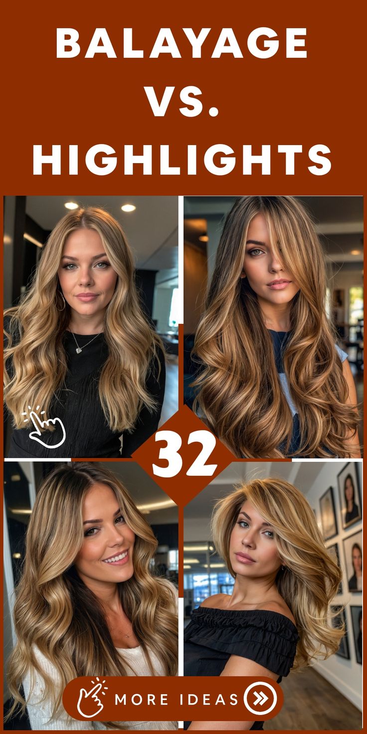 Are you contemplating a new hairstyle? Explore the contrast between balayage and highlights to discover the ideal look for you! Balayage delivers a gentle, seamless fusion of tones, while highlights present a distinct, dynamic effect. Embrace a sun-kissed balayage or opt for striking highlights based on your unique taste. Uncover the style that complements your individuality and accentuates your features. Biolage Highlights, Partial Balayage Brunettes, Balayage Vs Highlights, Balayage And Highlights, Blended Balayage, Blonde Hair For Brunettes, What Is Balayage, Hair Highlight Cap, Hair Dye Brands