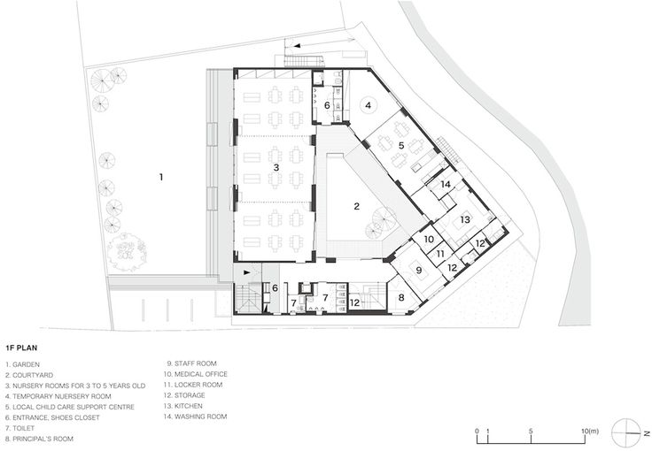 an architectural drawing shows the floor plan for a house with two floors and three levels