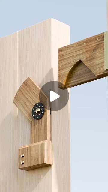 a video demonstrating how to make a wooden door stopper with woodgrains and screws