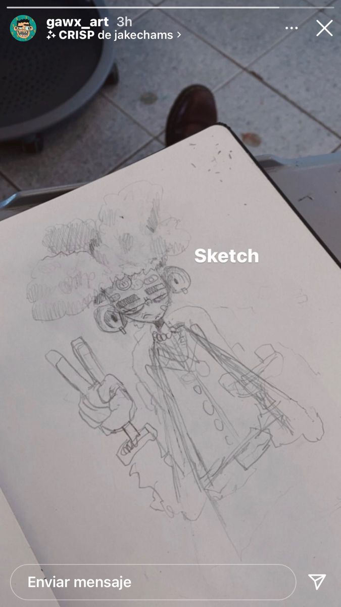 a drawing is being drawn on a piece of paper with the words sketch next to it