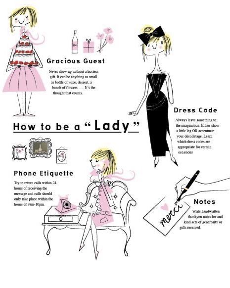 an image of how to be a lady