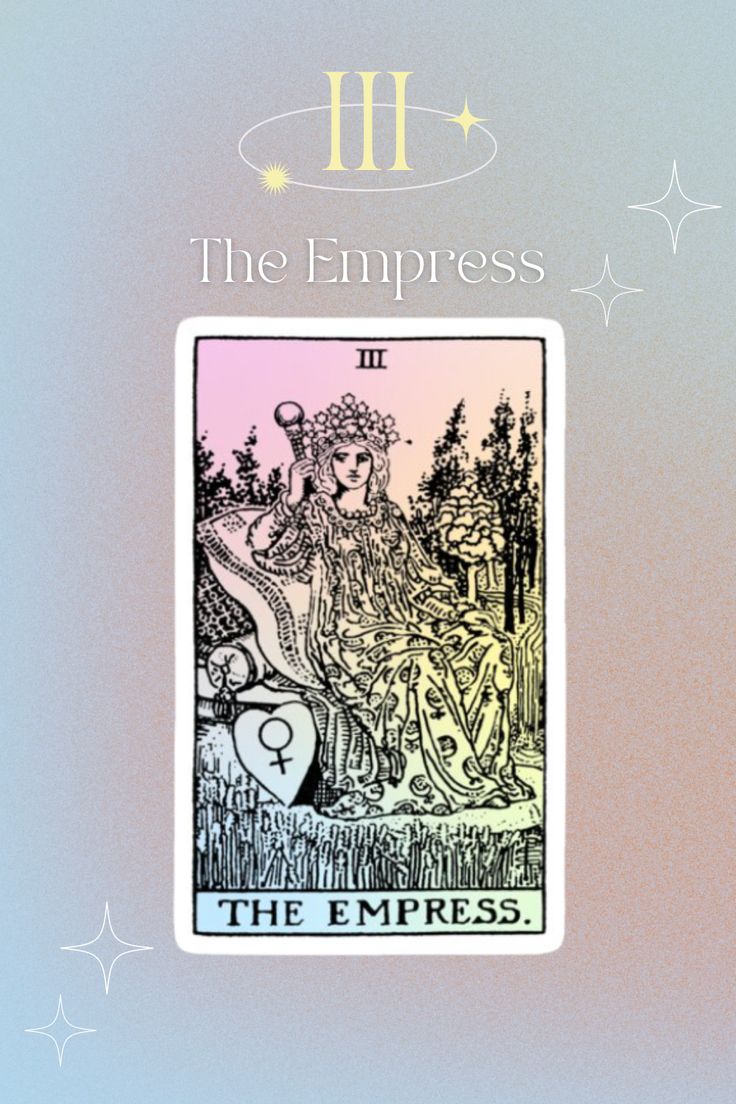 the emperor tarot card with stars in the background