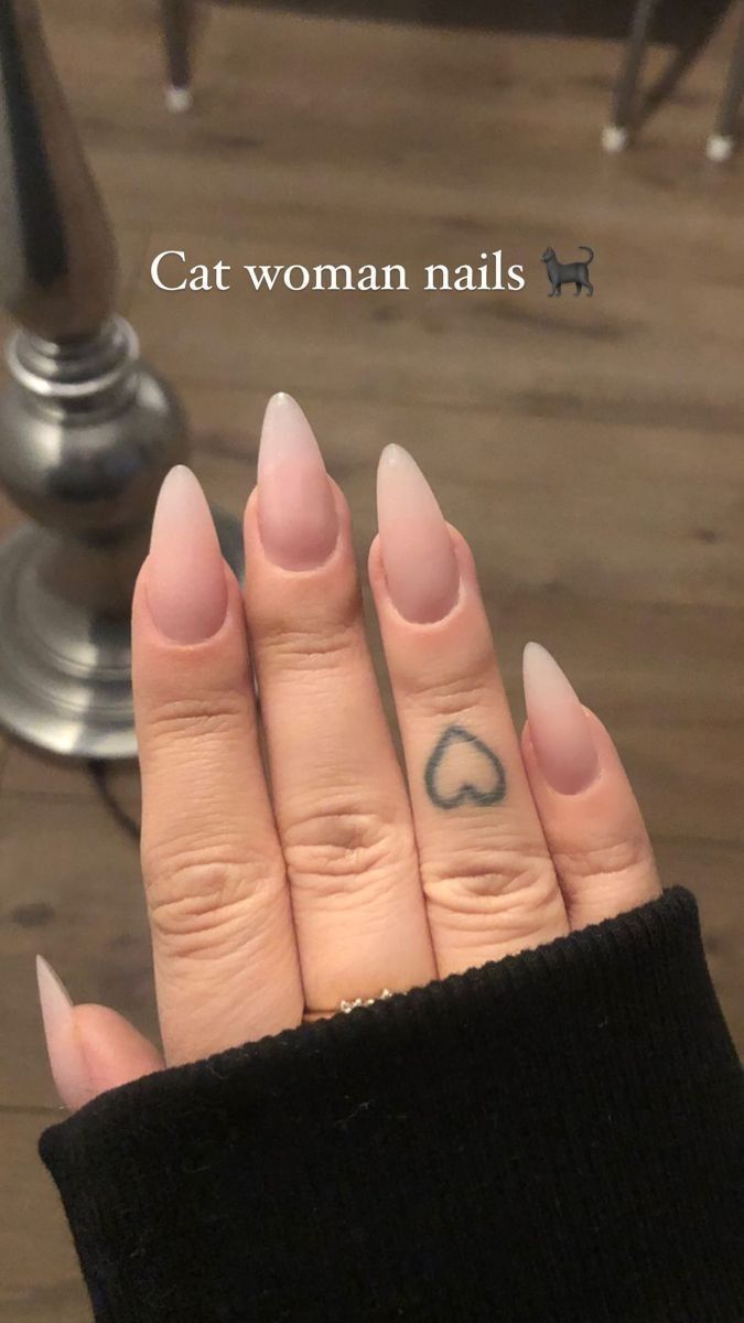 Cat Woman Nails 2022, Glossy Almond Acrylic Nails, Catwoman Nails 2022, Nail Designs For Oval Nails, Short Acrylic Nails Stiletto, Long Oval Nails Acrylics, Cat Claw Acrylic Nails, Oval Acrylic Nails Designs, Cat Nails Acrylic