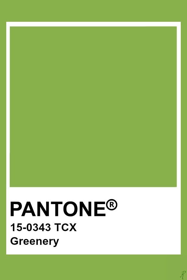 pantone's green color is shown in this image