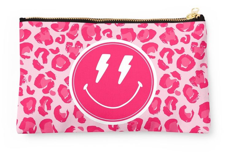 Vibrant double-sided prints on polyester canvas pouch. Fully lined for durability. Available in 3 sizes. Perfect to use as a coin purse, clutch, pencil case, or toiletries bag. Preppy School Supplies, Preppy, Aesthetic, Pink, Leopard Print, Smiley, Preppy School Supplies Preppy, Preppy Prints, Preppy School Supplies, Preppy Backpack, Preppy School, Beautiful Notebooks, Cute School Supplies, Preppy Aesthetic, Pink Leopard Print