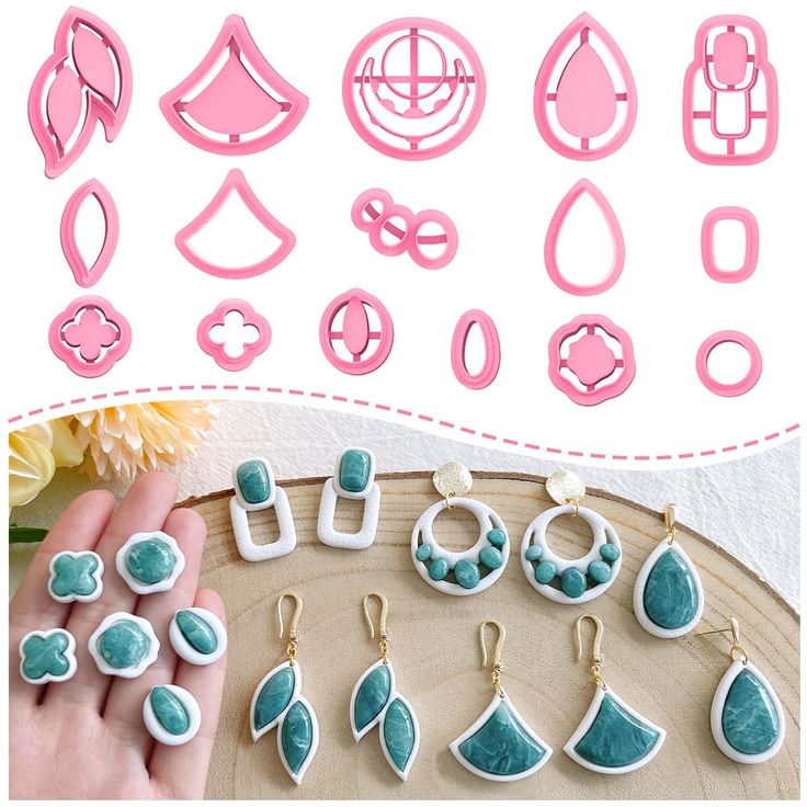 the cookie cutters are designed to look like earrings