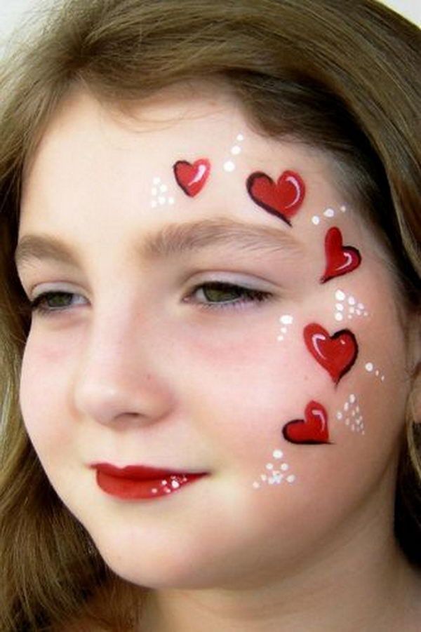 Red Heart Face Painting. Cool Face Painting Ideas For Kids, which transform the faces of little ones without requiring professional quality painting skills. Face Painting Images, Easy Face Painting Designs, Face Painting Supplies, Painting Ideas For Kids, Face Painting Ideas, Cheek Art, Girl Face Painting, Face Painting Easy, Kids Face Paint