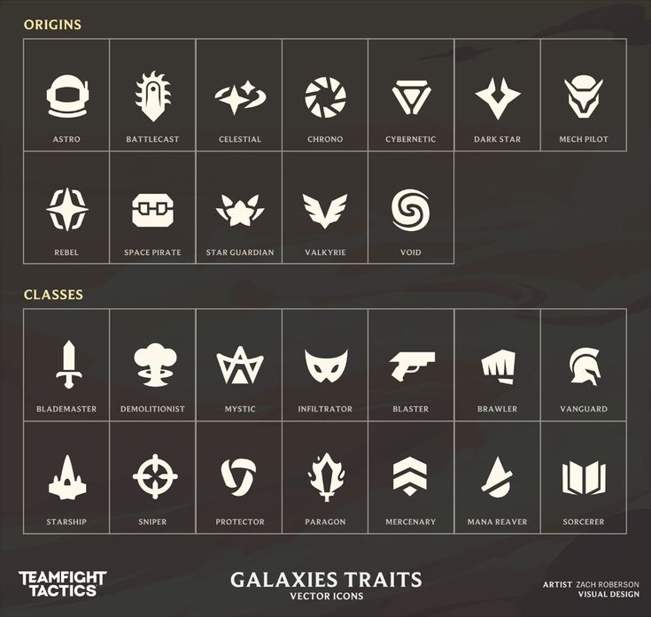 an info sheet with some different types of logos and symbols on the side of it