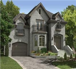 this is an artist's rendering of a two story house