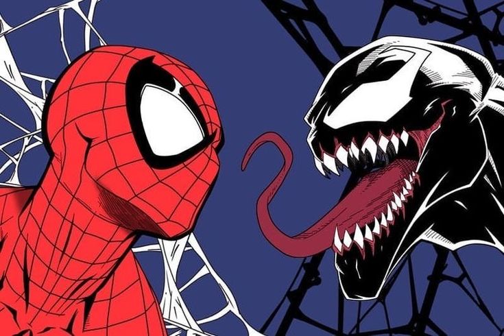 spider - man and venom face to face in front of an electric wire fence with the word,'amazing spider - man '