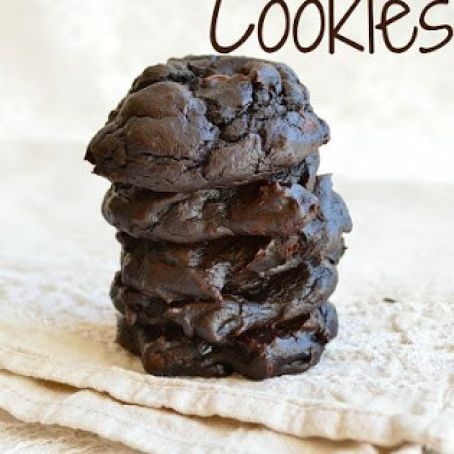 chocolate cookies stacked on top of each other with the words, how to make double chocolate cookies