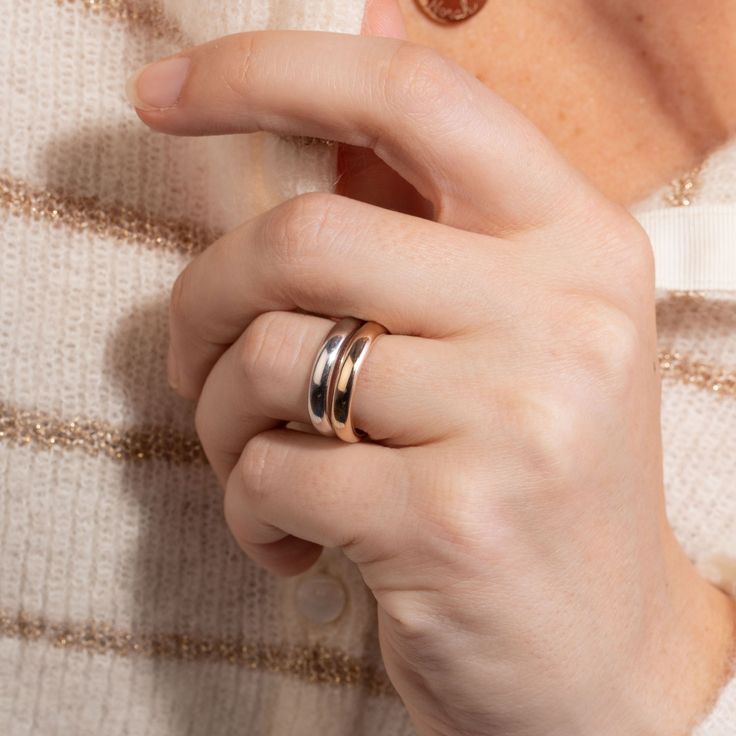 This classic Personalised Band Ring is a symbol of the eternal nature of love. Choose your preferred metal and a personalised engraved message known only to you on the inside.18K Champagne Gold Plated, 925 Sterling Silver or 18K Rose Gold PlatedHand engraved in our Paris workshopSent with love in a complimentary gift boxAny slight variations in lettering depth, spacing and alignment from the examples shown are part of the aesthetic and originality of the piece Timeless Stackable Engraved Ring For Anniversary, Anniversary Engraved Ring With Polished Edges, Heirloom Engraved Stackable Rose Gold Ring, Heirloom Rose Gold Engraved Stackable Ring, Heirloom Stackable Engraved Rose Gold Ring, Anniversary Fine Jewelry Bands With Polished Finish, Rose Gold Dome Ring Fine Jewelry For Gift, Luxury Stackable Engraved Ring For Anniversary, Luxury Stackable Engraved Ring For Gift