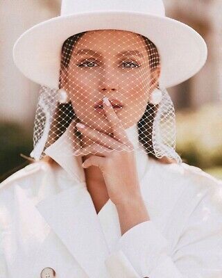 Wedding Hat With Birdcage Veil, Handmade White Boater Hat With French Netting | eBay How To Be Classy, White Fedora Hat, White Fedora, Classy Lifestyle, Classy People, Be Classy, High Value Woman, Amal Clooney, Birdcage Veil