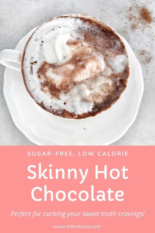 a cup of keto hot chocolate on a saucer with the text sugar - free low calorie keto hot chocolate