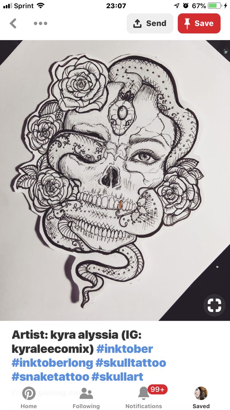 an image of a skull with roses on it's head and the words art krys