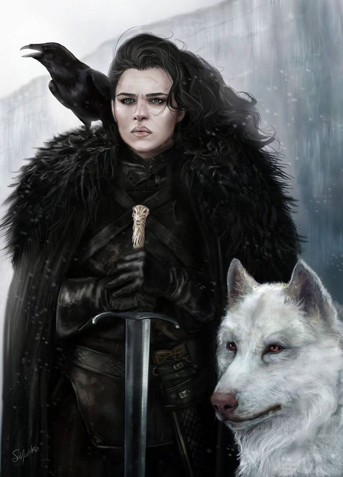 Female Jon Snow & Ghost Jon Snow Art, Jon Snow Cosplay, Woman Warrior, Lady Loki, Asoiaf Art, Gra O Tron, Game Of Thrones Art, Game Of Thrones Fans, Arte Fantasy