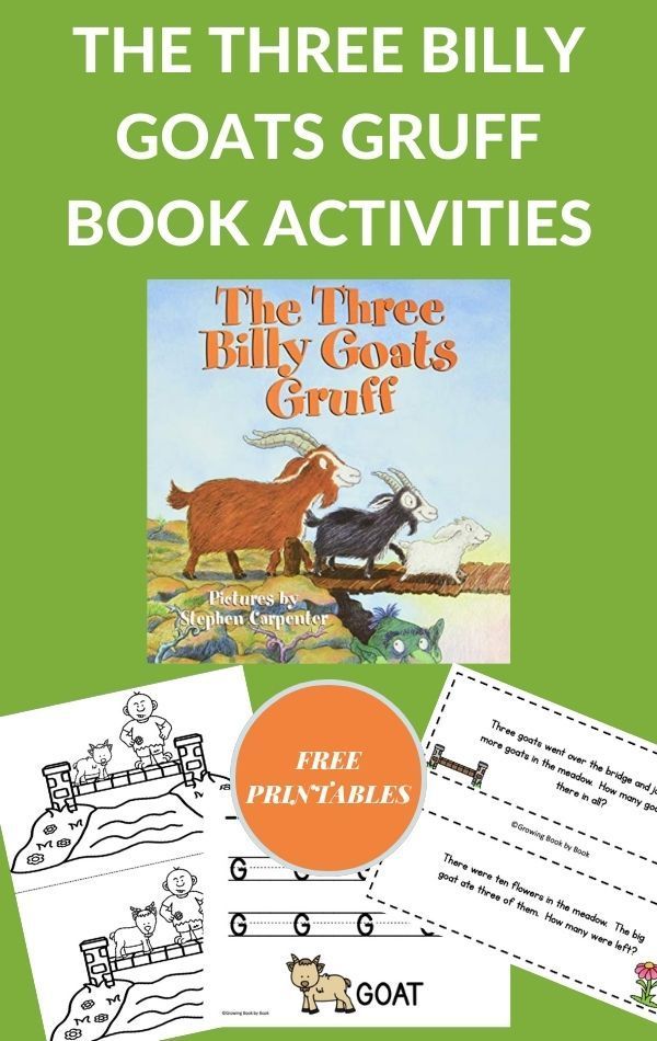 the three billy goats book activities and printables for kids to learn how to use them