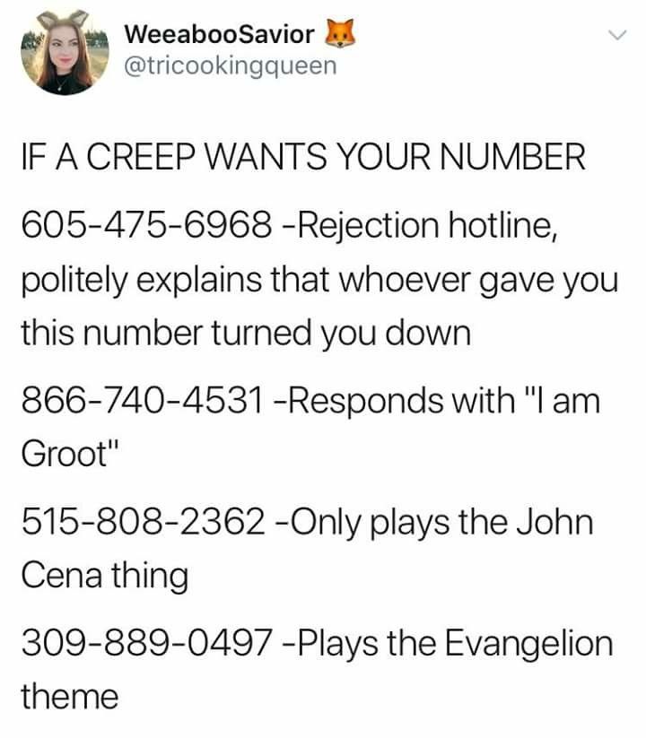 if a creep wants your number. Vie Motivation, Simple Life Hacks, Memes Humor, Girl Life Hacks, E Card, Funny Pranks, Useful Life Hacks, Going Crazy, Funny Texts