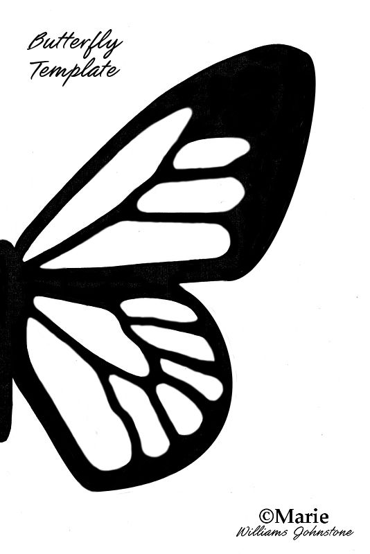 a black and white drawing of a butterfly with the words butterflies template on it's wings