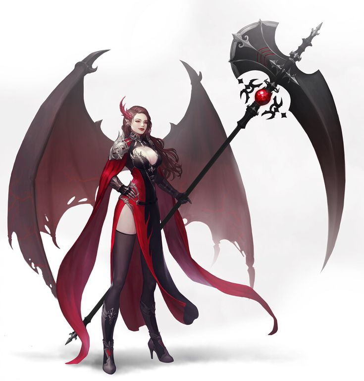 Scythe Weilders, Female Demon, Phoenix Artwork, Fantasy Demon, Villain Character, Female Armor, Rpg Characters, Demon Girl, Monster Design