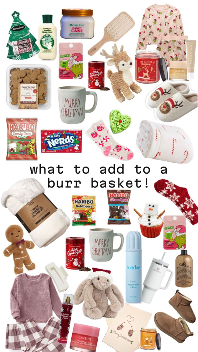 what to add to a bur - n - bake gift basket for christmas