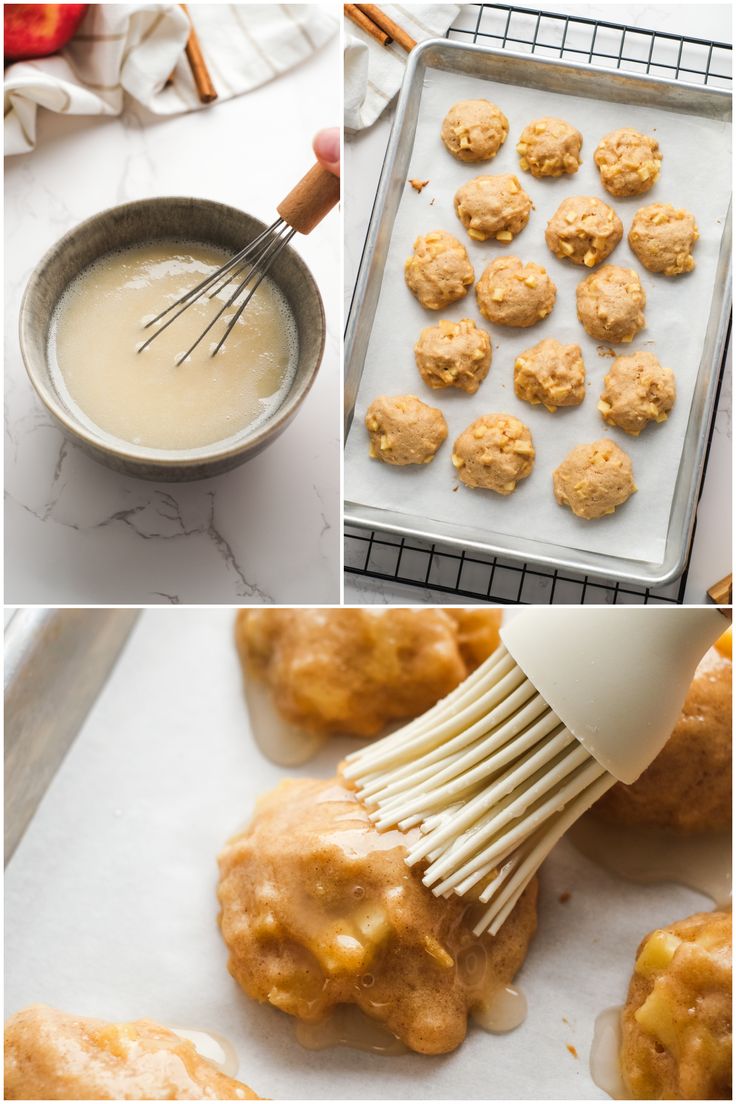 the process for making cookies is being made