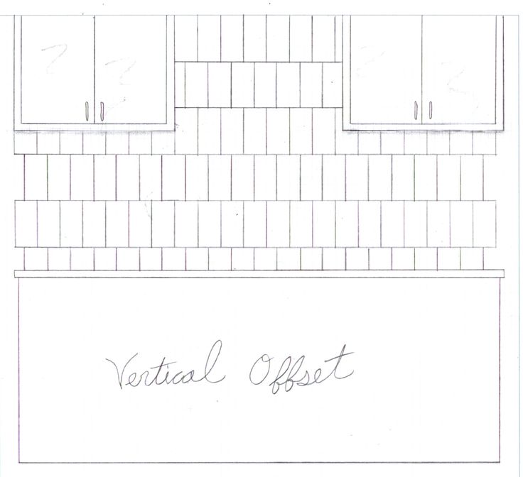 a drawing of a kitchen with the words visual offsett written in cursive writing