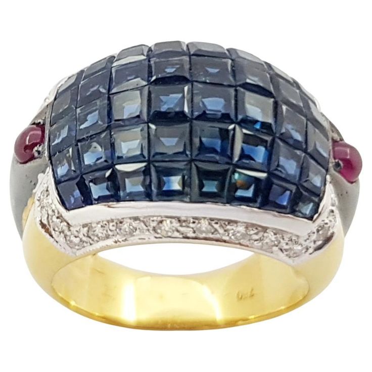 Blue Sapphire 12.50 carats with Diamond 0.32 carats Ring set in 18 Karat Gold Settings Width: 2.2 cm Length: 1.4 cm Ring Size: 52 Total Weight: 12.6 grams "We first opened doors in 1980 when it was then situated in the vicinity of the Victory Monument; a small and modest storefront with a couple of counters. From its humble beginnings to where it stands today, our company has proven its abilities as a jeweler. Since the beginning, we have been supplying fine quality pieces to dealers, wholesaler Blue Sapphire Diamond Ring, Diamond Ring Set, Blue Sapphire Diamond, Diamond Ring Settings, Italian Charm Bracelet, Ring Set, Ring Sets, Blue Sapphire, Bracelet Watch