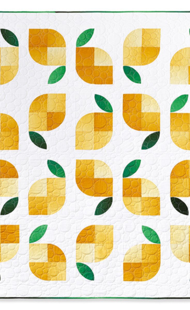 Save this Free Easy Memi's Lemons Quilt Tutorial! Get ready to 'squeeze the day' with this delightful lemonade-inspired quilt. Lemon Quilt, Quilt Throw Size, Fun Kitchen Decor, Free Quilt Tutorials, Curved Piecing, Making Lemonade, Fiber Crafts, Make A Quilt, Spring Quilts