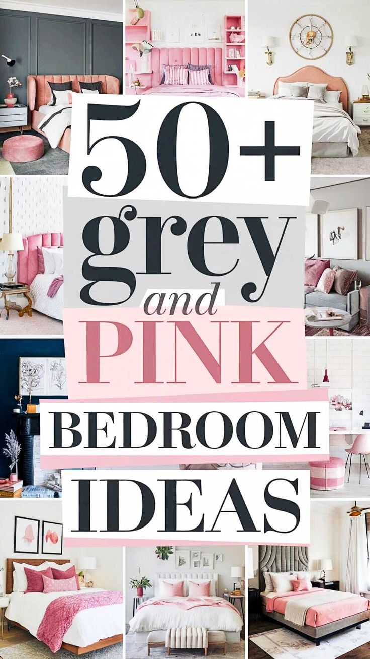 50+ Grey And Pink Bedroom Ideas Girly Grey Bedroom Ideas, Pink Decor Bedroom Ideas, Pink Bedframe Room Ideas, Grey White Pink Bedroom, Pink And Leopard Bedroom, Pink Comforter Bedroom Ideas, Bedroom Color Schemes Pink, Boho Pink Bedroom, Bedroom With Pink Accents