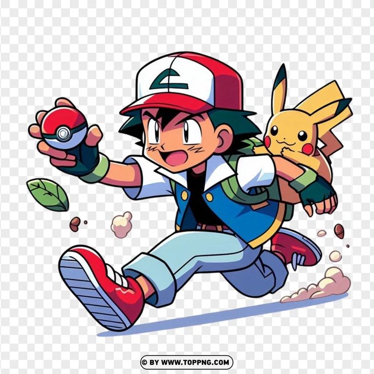 Low Resolution Pokemon, Ash Pikachu Wallpaper, All Of Ash's Pokemon, Pikachu With Ash's Hat, Pikachu With Ash, Ash Ketchum, Dynamic Duo, Ash, Free Png