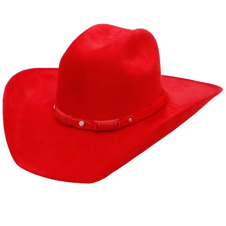 Price Is Firm Faux Nubuck Suede Measurements Interior Circumference Measurement: 22-23” Brim Measurement: 4’" Product Details Monochrome Belt Faux Nubuck Suede Authentic Elite Hand Crafted Cutter Crown Vaquero Western Cowboy Hat -Each Hat Has Natural Scuffed Fabric Textures, Thus Not Considered Defective. Classic Red Fedora Hat, Red Fedora With Curved Brim For Rodeo, Red Curved Brim Fedora For Rodeo, Classic Red Hat With Curved Brim, Classic Red Hat With Flat Bill, Red Western Felt Hat For Country Events, Red Western Fedora With Short Brim, Western Style Red Fedora With Short Brim, Red Brimmed Felt Hat For Winter