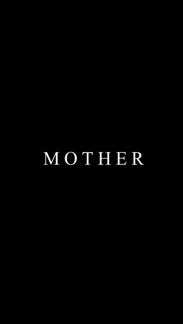 a black background with the word mother written in white on it's left side