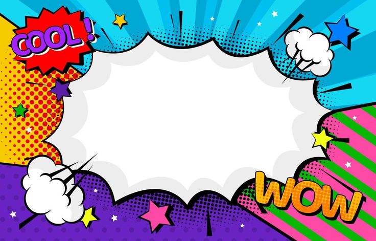 pop art background with speech bubbles and stars