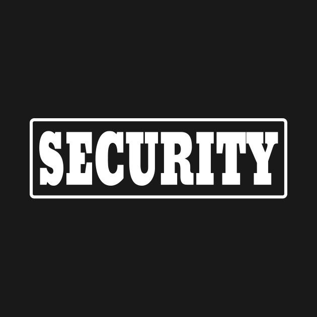 the word security is shown in white on a black background, with an arrow pointing to it