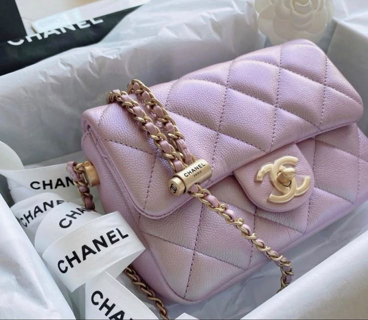 Chanel Purse Aesthetic, Trendy Purses, Luxury Bags Collection, Handbag Essentials, Girly Bags, Pink Chanel, Luxury Purses, Fancy Bags, Pretty Bags