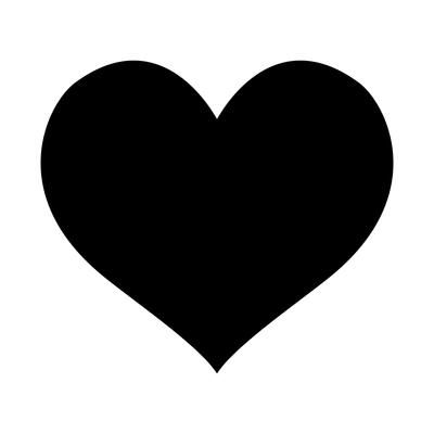 a black heart on a white background