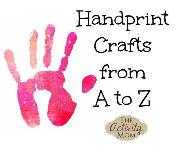 handprint crafts from at to z with the words, handprint crafts from at to z