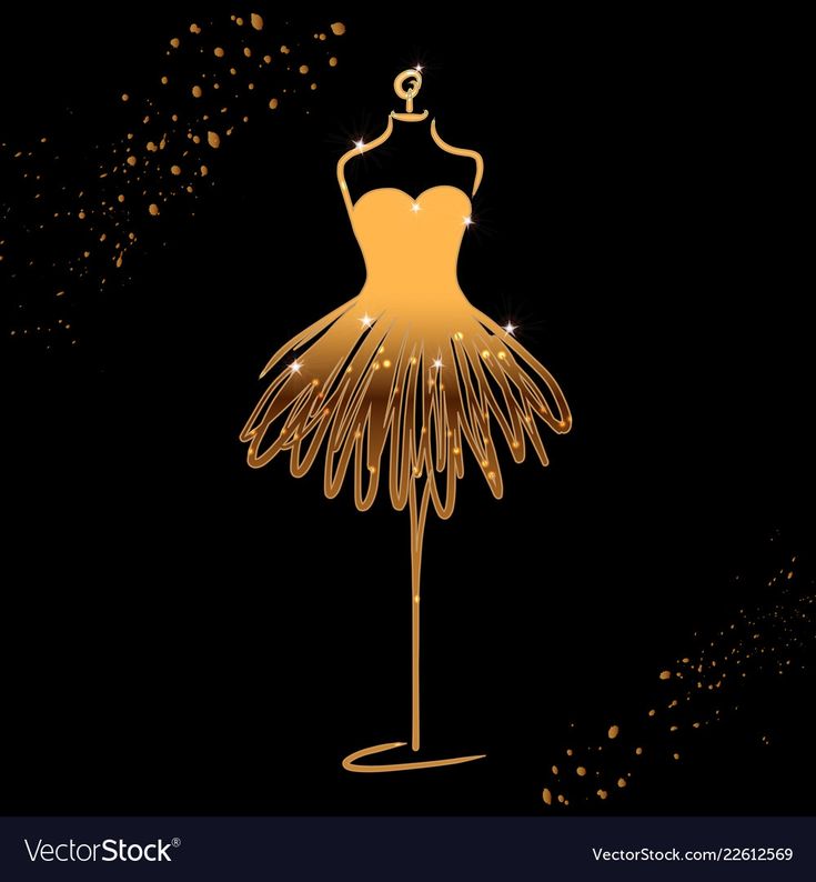 a dress on a mannequin with gold sparkles