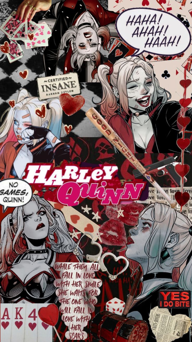 a collage of harley and harley's faces with hearts on the wall behind them