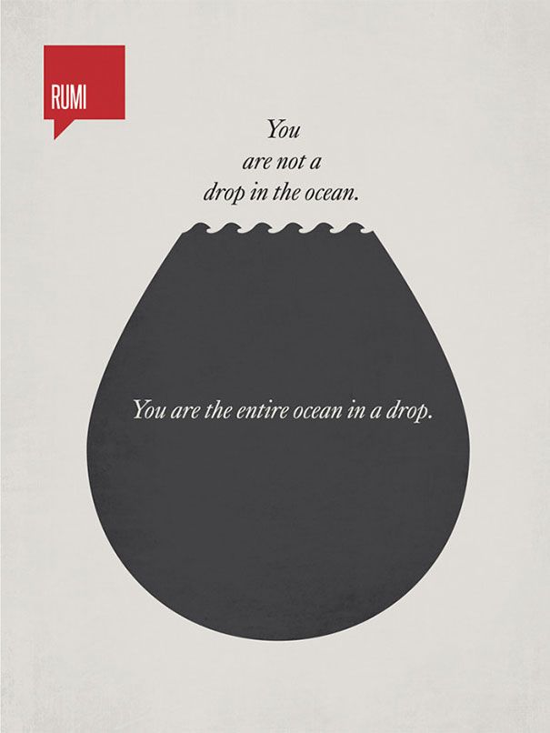 an advertisement for rum with the caption you are not at drop in the ocean