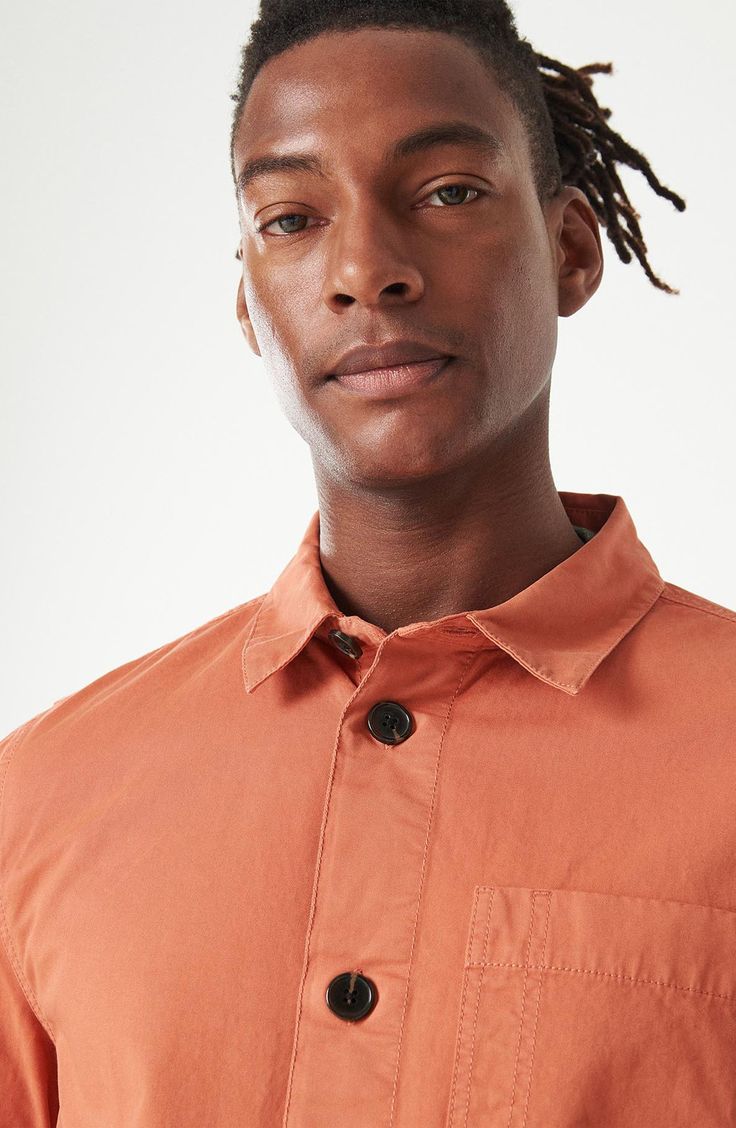 Overdyed twill cotton makes this button-up shirt an easygoing staple to add to your collection. Front button closure Spread collar Long sleeves with adjustable button cuffs 100% cotton Machine wash, line dry Imported Casual Long Sleeve Camp Shirt With Button Closure, Spring Cotton Camp Shirt With Button Closure, Cotton Long Sleeve Camp Shirt With Button Closure, Casual Long Sleeve Cotton Camp Shirt, Spring Long Sleeve Camp Shirt With Buttons, Spring Cotton Camp Shirt, Casual Cotton Tops With Buttoned Pockets, Spring Long Sleeve Camp Shirt, Long Sleeve Cotton Camp Shirt With Buttons