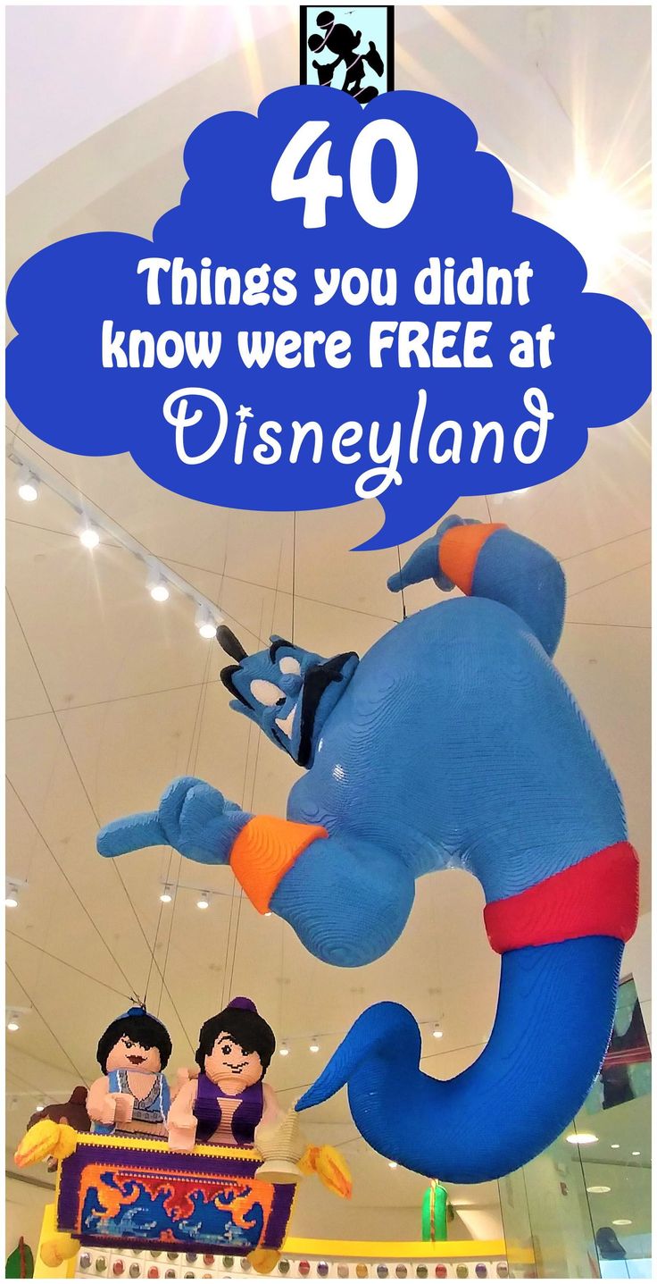 there is a large blue elephant hanging from the ceiling with people in it and text overlay that reads 40 things you didn't know we were free at disneyland