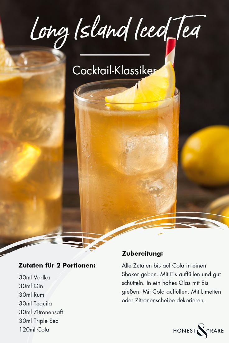 the long island iced tea recipe is shown