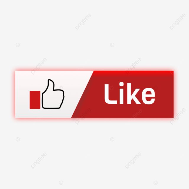 a red and white like button with the thumbs up symbol on it's left side