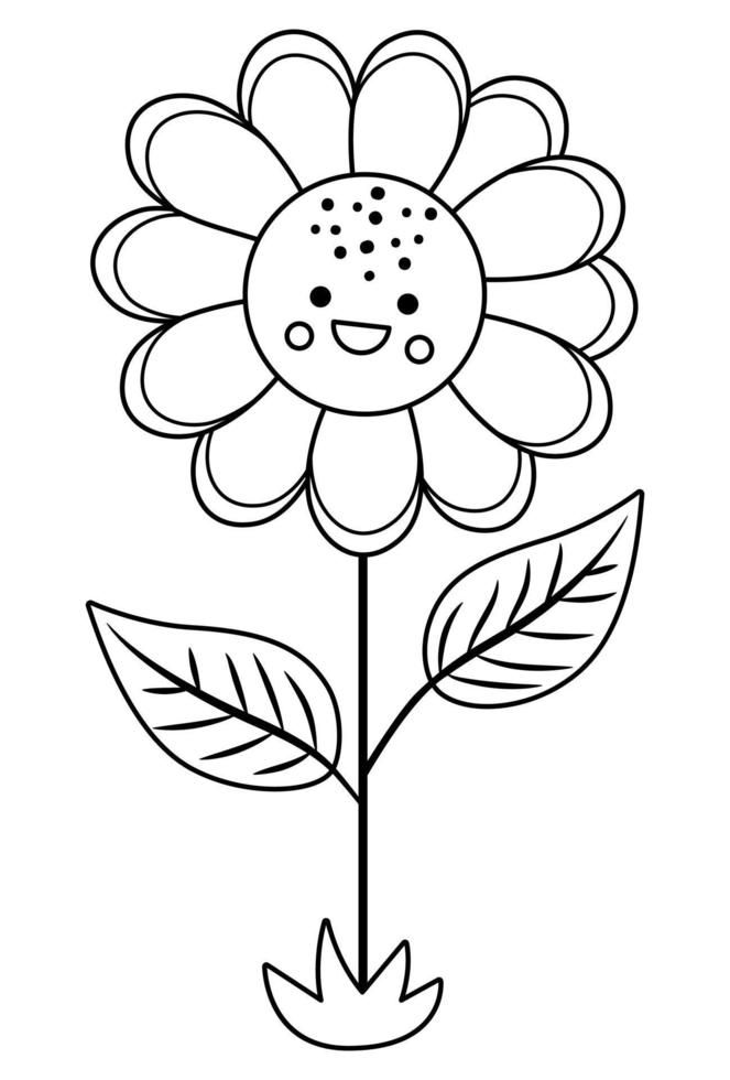 Vector black and white sunflower line icon. Outline blooming sun flower illustration or coloring page. Floral clipart. Cute summer bloom isolated on white background. Farm plant picture Clipart Flowers Black And White, Flower Drawing Outline, Flower Clipart Black And White, White Sunflower, Planting Sunflowers, Picture Picture, White Sunflowers, Flower Icons, Floral Clipart