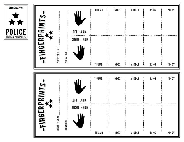 two tickets with hand prints on them and the words fingerprints written in black